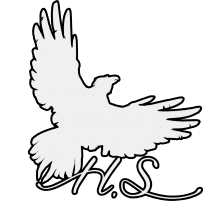 H.S. Crow White Stroke Vulcroid Logo