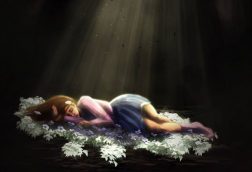 Lunora sleeping in the Land of Twilight